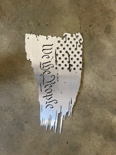 We the People Steel Flag β Patriotic Wall Art, Made in the USA